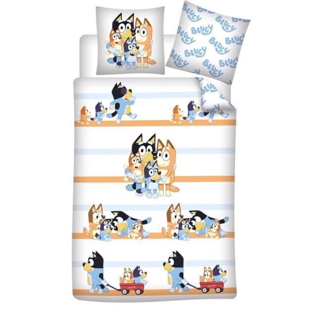 DUVET COVER BLUEY 140X200+65X65CM 100% COTTON