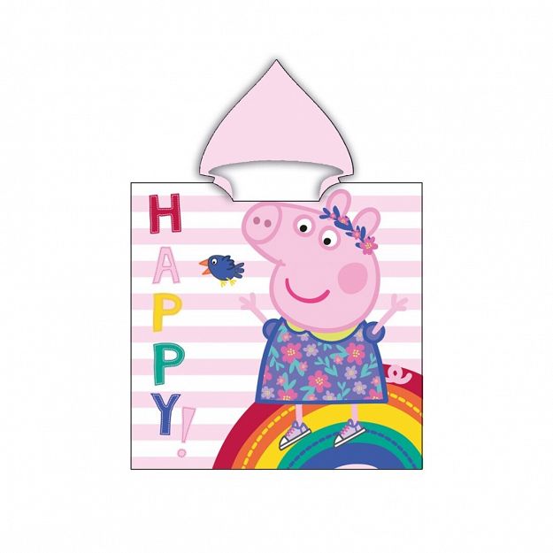 PONCHO PEPPA PIG 55X110CM 100%POLYESTER