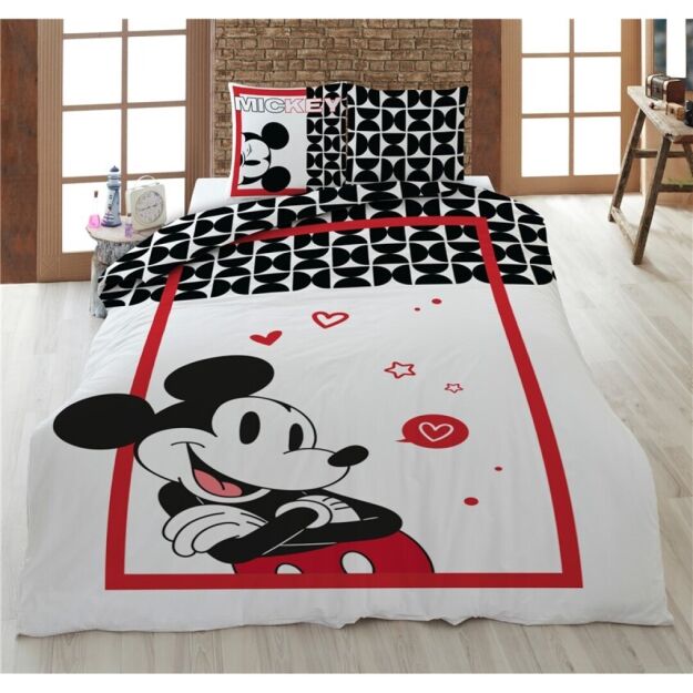 DUVET COVER MICKEY 135X200+80X80CM 100% COTTON