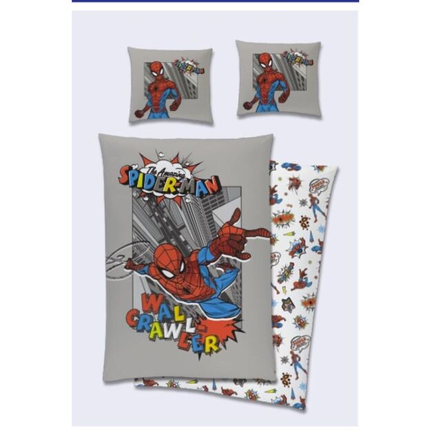 DUVET COVER SPIDERMAN 140X200+65X65CM 100% COTTON